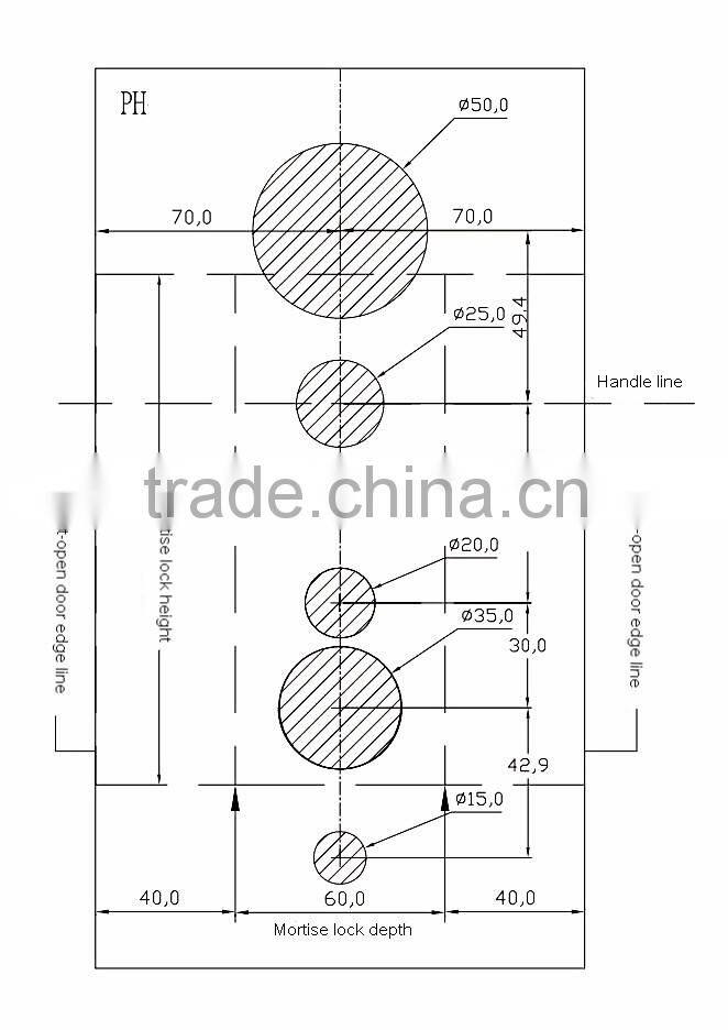 Electronic RFID UL 1 hrs Fire Rated for Suite Inn Door Lock
