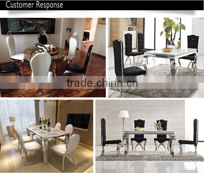 modern European style stainless steel dinning chair bar chair for wedding/hotel