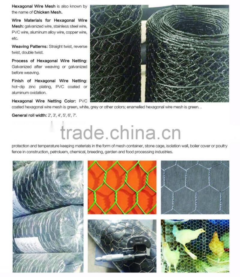 Hex netting 20 gauge 1" and 2" mesh GBW Galvanized Before