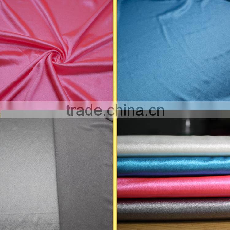 New design shiny knitted high elastane nylon satin softextile fabric material