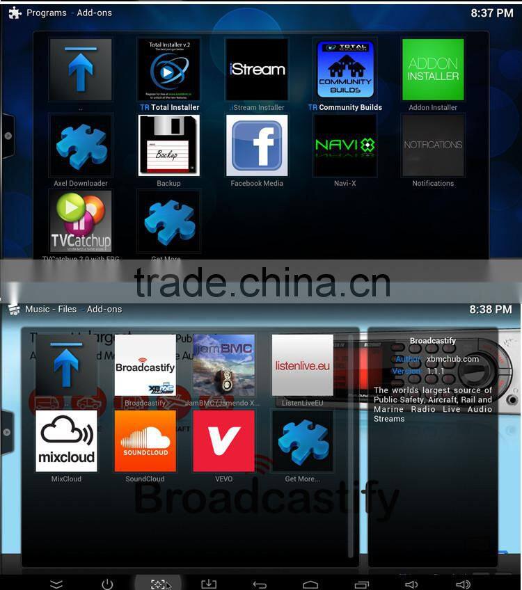 T95 Amlogic S905 4k M8 Android TV Box , Quad core TV Android Box with Android 5.1 OS, Kodi16.0 install Free Movies TV Box