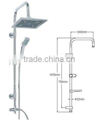 classical chromed stainless steel shower column