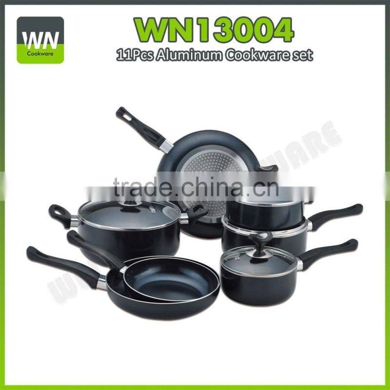 Aluminium cookware saucepan fry pan with induction bottom aluminium cookware set with good price
