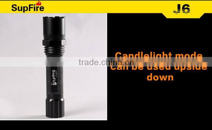 SupFire J6 most powerful rechargeable led flashlight