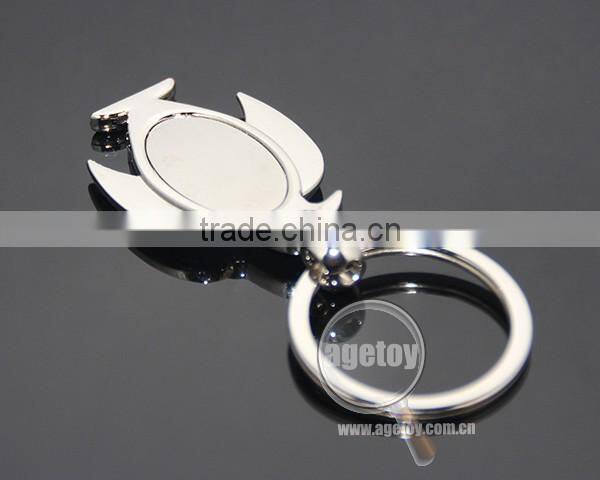 Promotional High Quality Zinc Alloy Custom Or Wholesale Blank Silver Metal Penguin Keychain