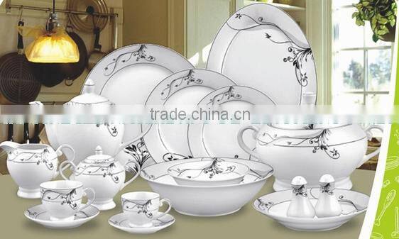 High grade porcelain chinaware set with color box/chinaware set ceramic dinnerware