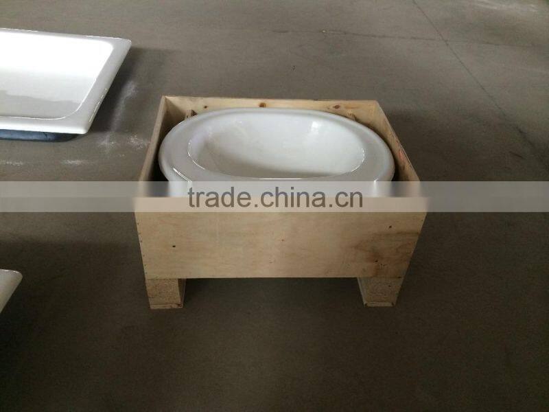 traditional porcelian enamelled cast iron bathroom sink