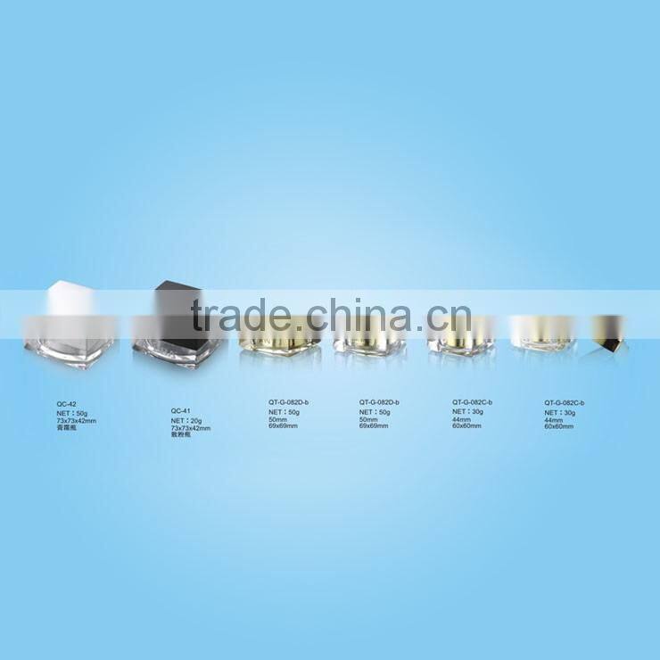 Acrylic Cosmetic Bottle Plastic Square Cream Jar Acryl Series 5g 10g 20g 30g 50g