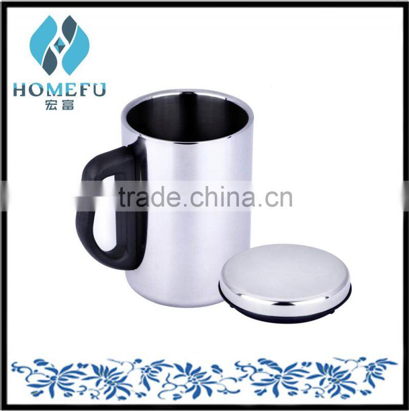 #410/201 SS double-layer creative stainless steel thermal cup/office mug