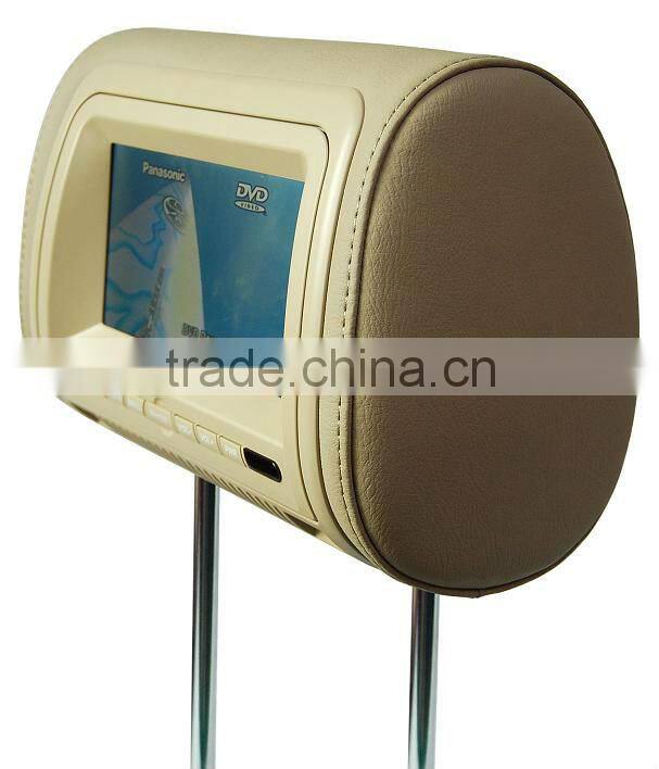 7" 16:9 Digital Panel Car Headrest DVD Player With Touch Screen For Optional