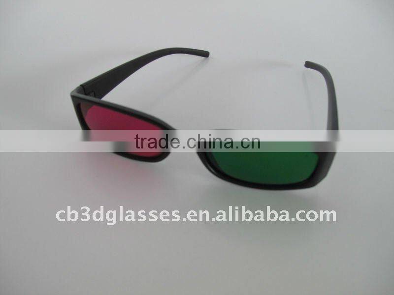 durable 3d plastic amber-blue glasses with PC material