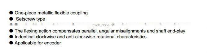 Aluminum Spiral set screw Type Flexible Coupling encoder coupling