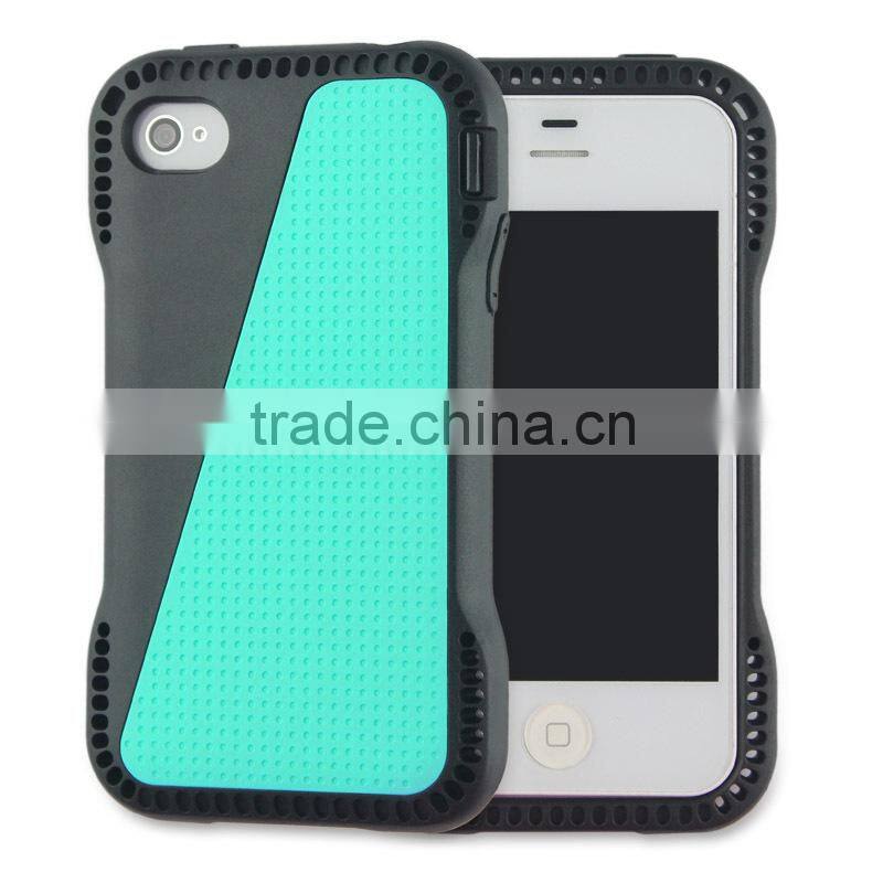 Plastic and TPU combo defender case for iPhone 4 4s