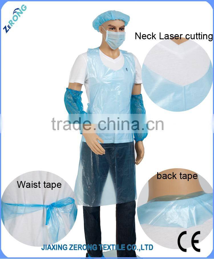 ZR-AP001 disposable PE, HDPE, LDPE thick kitchen plastic apron