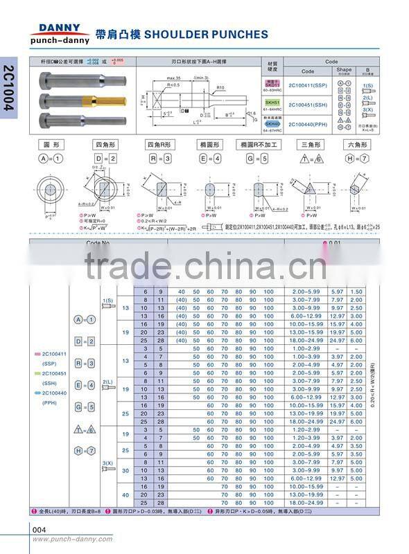 Mold Shoulder Pin Punch Dies Pin