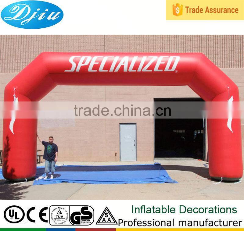 DJ-GM-40 2015 hot red event inflatable arch for various events advertising red inflatable archway