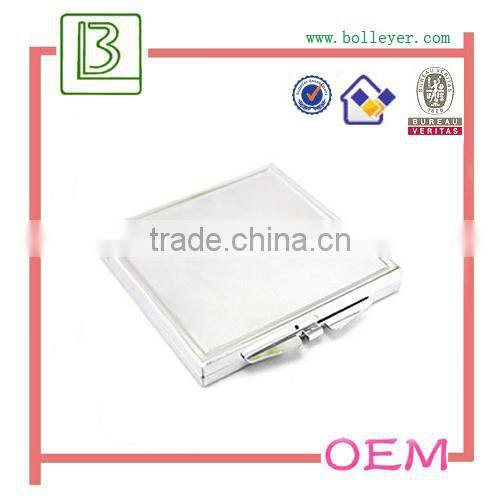 High Quality Cute Pink Polished Metal Pocket Mirror Cheap Wholesale