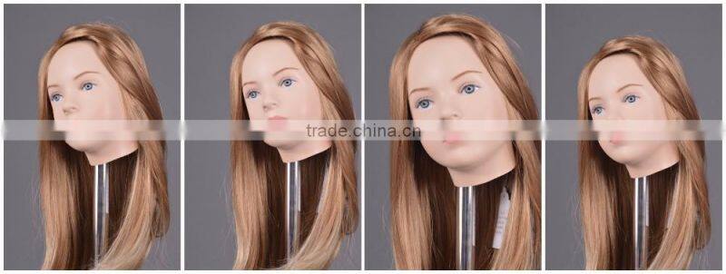 styling real hair hairdressing silver mannequins head for wigs sale