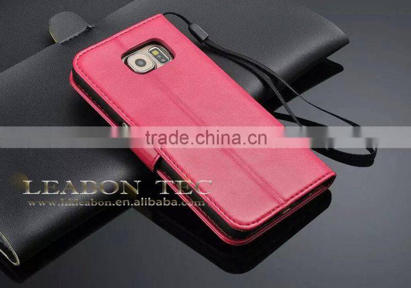 Shenzhen Factory Hot Selling Customs Genuine Leather Cheap Mobile Phone Case Galaxy S6 Luxury Leather Case