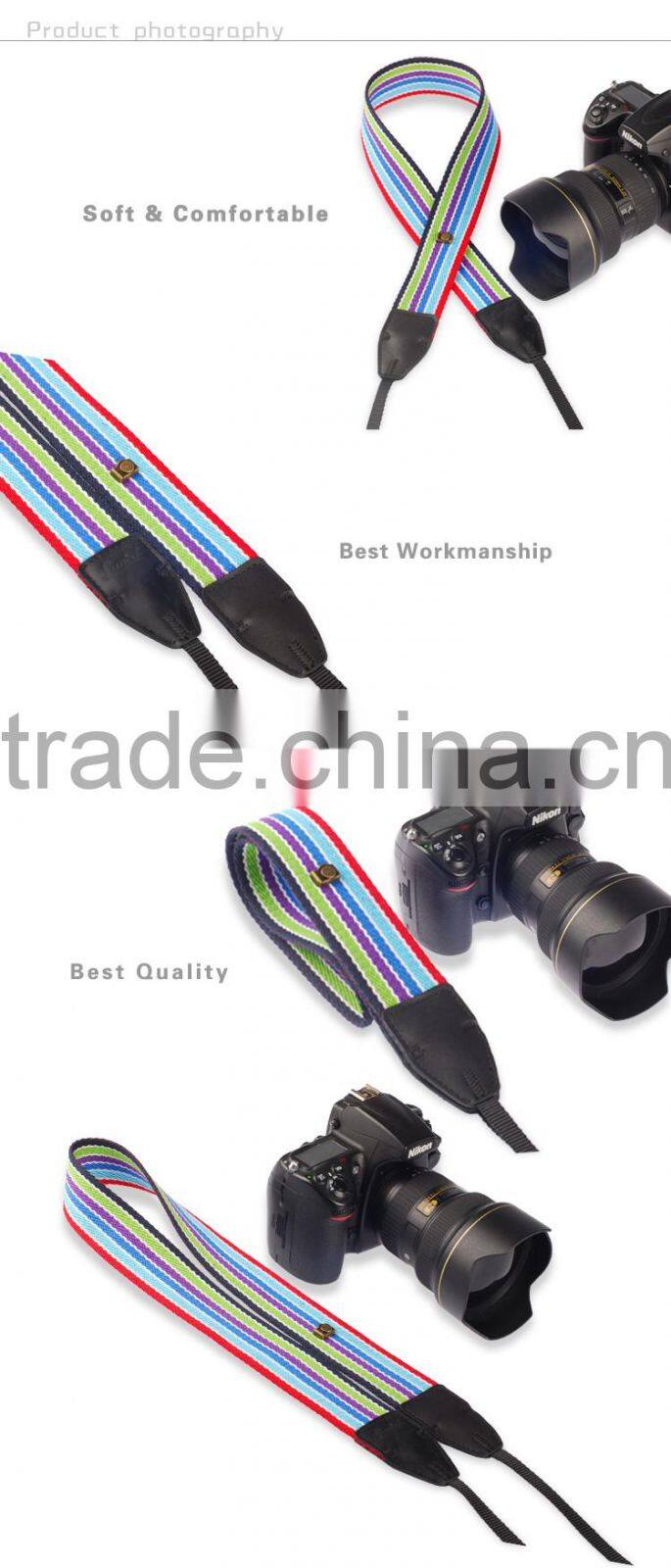 universal Colourful Ribbon Pattern D-SLR Camera Strap Shoulder Neck Strap Grip LO-10