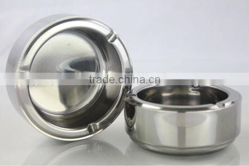 Double-wall Mirror Polished stainless steel cigarette accessory/ashtray