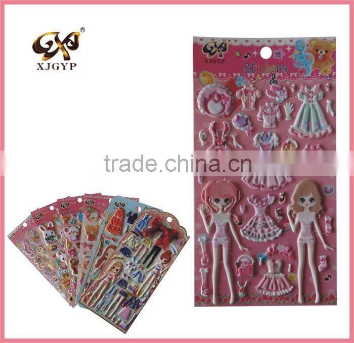 glitter puffy sticker for wall/letter puffy sticker/3d glitter puffy sticker