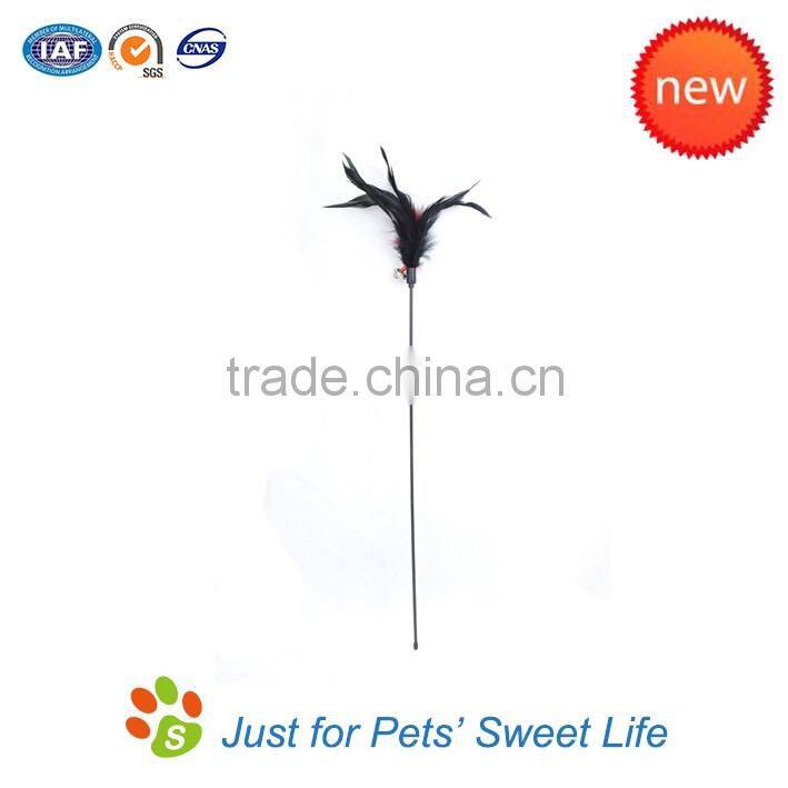 Plastic long rod feathers cat teaser