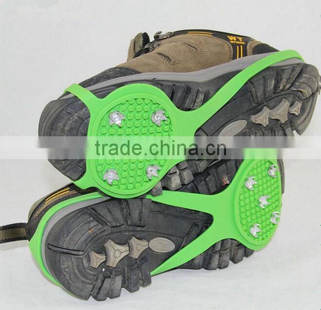 2016 Promotion anti-slip silicone rubber reusable shoe covers rain snow ice climbing crampons