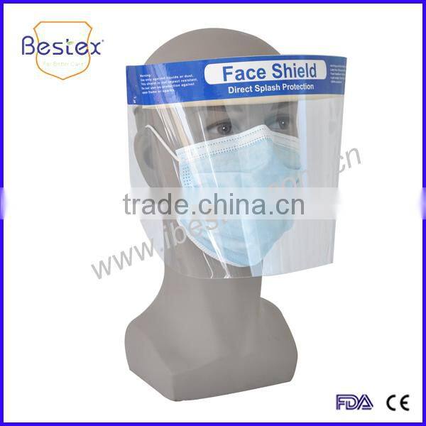 Disposable Earloop Face Mask With Shield for eye protection