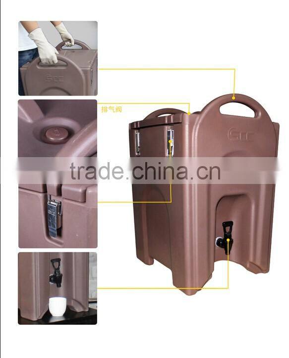 CE, FDA approved spigoted beverage container, insulated ice container for hold hot or cold drinks