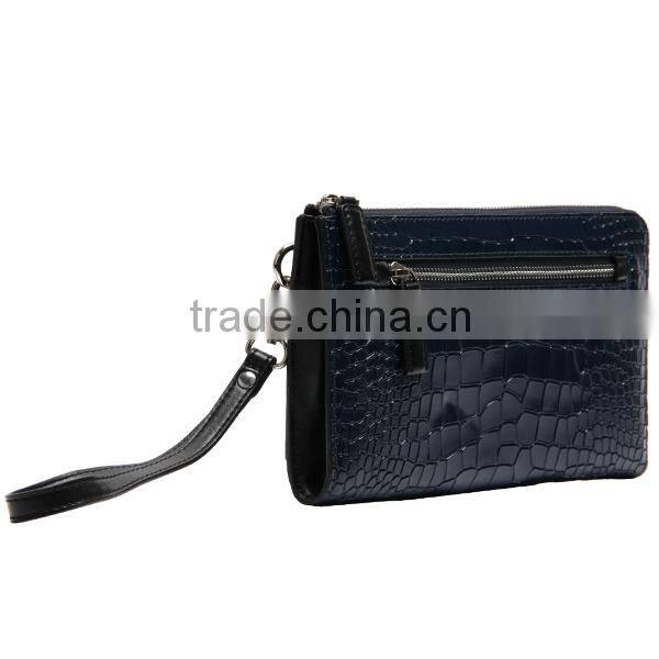 S5029-B3205 Newly design admiringly Noble crocodile pattern wallets leather clutch bag for business lady
