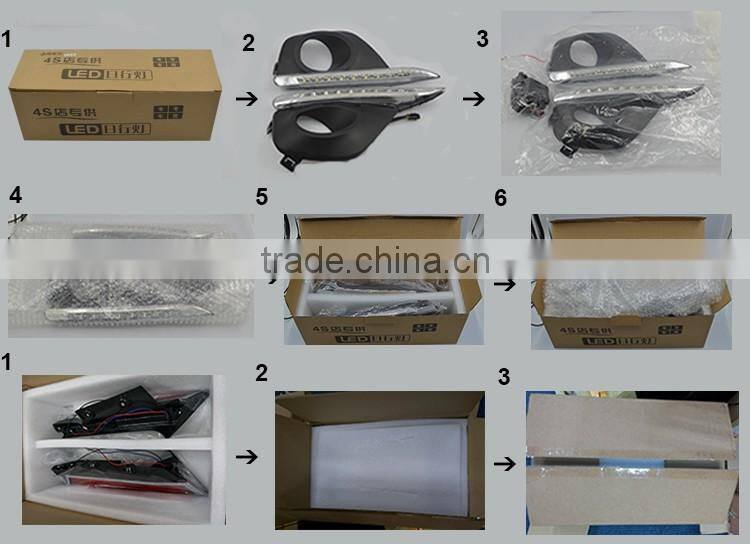 Car LED DRL Daytime Running Light Fog Lamp 2015 Accessories For Ford Ranger 2012 2013 2014 2015