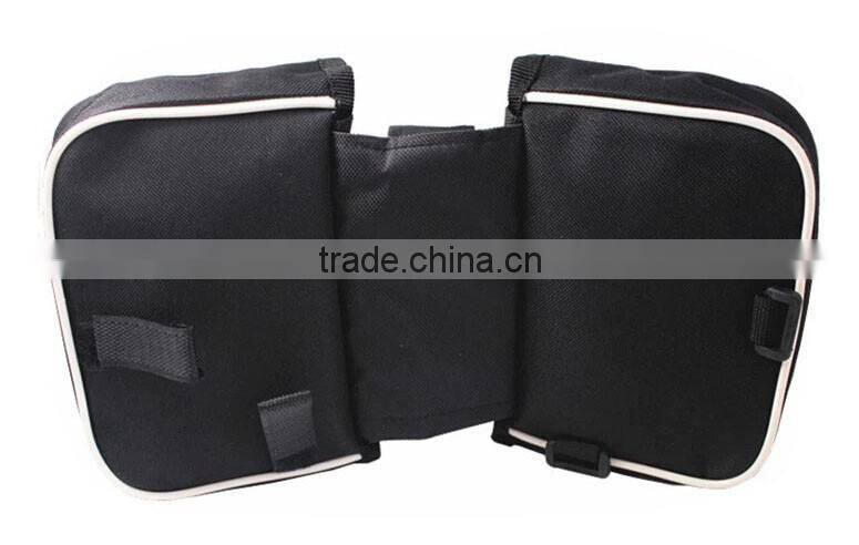 Custom riding bike saddle bag with reflective stripe