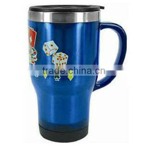 popular plastic cup with lid,advertising mug,cheap plastic travel mug