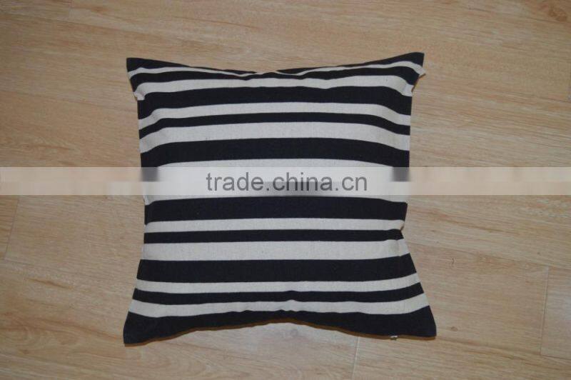 stripe printing Cotton Cushion with PP Filling