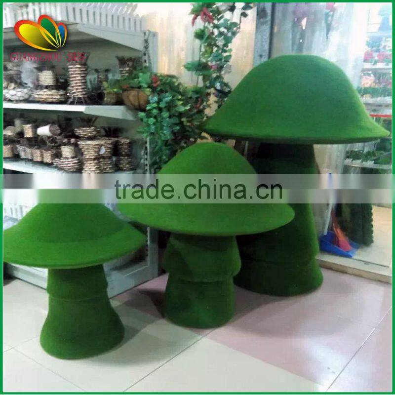 Garden decoration artificial grass mushroom flocking craft topiary mushroom