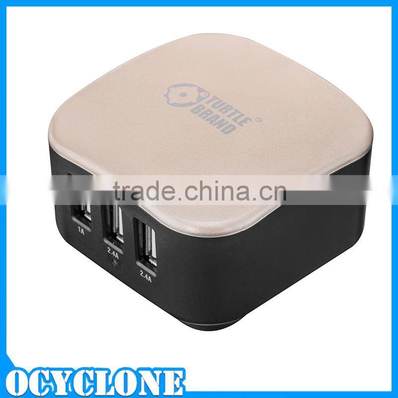 For IOS Smart Phone 3 Port USB Charger Turtle Brand White