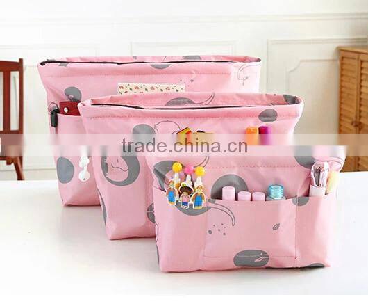420D polyester with PVC coating travel cosmetic pouch