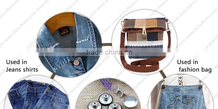 Unique Style and logo can be customized alloy jeans button