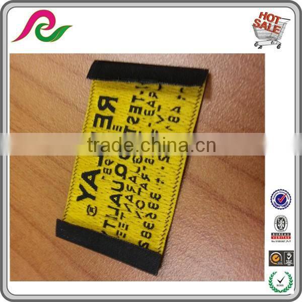 2014 fashion woven main label for clothing neck
