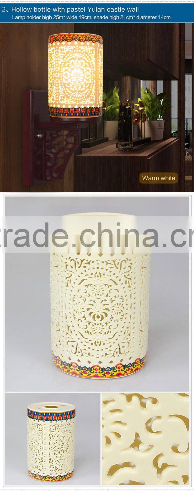 American and European Style Wall lights Antique Wall Lamp Ceramic Wood Craft Bedside Home Deco Hotel Vintage Bathroom Light