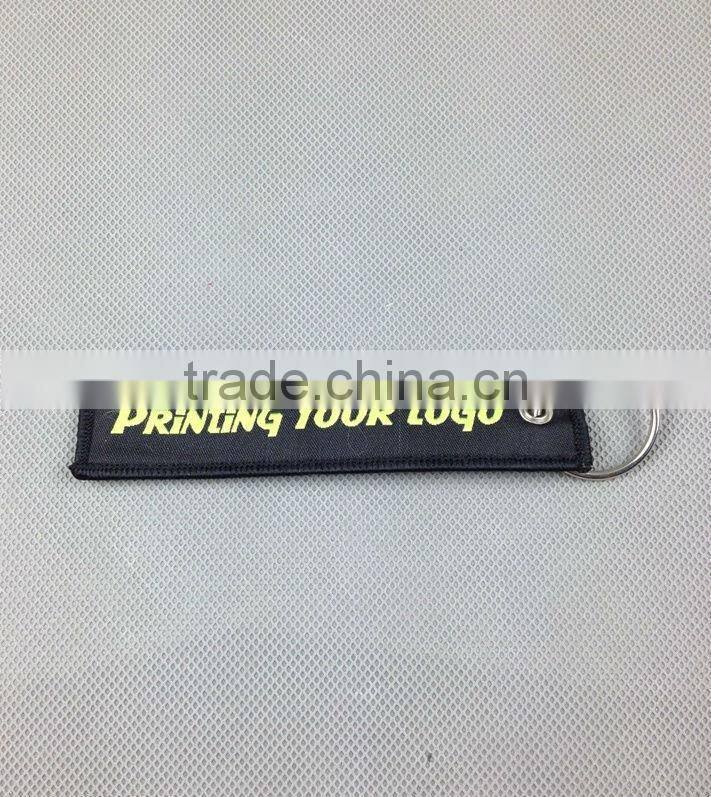 2014 New Design Silkscreen Printed Polyester Keychain or Sublimation Keychain