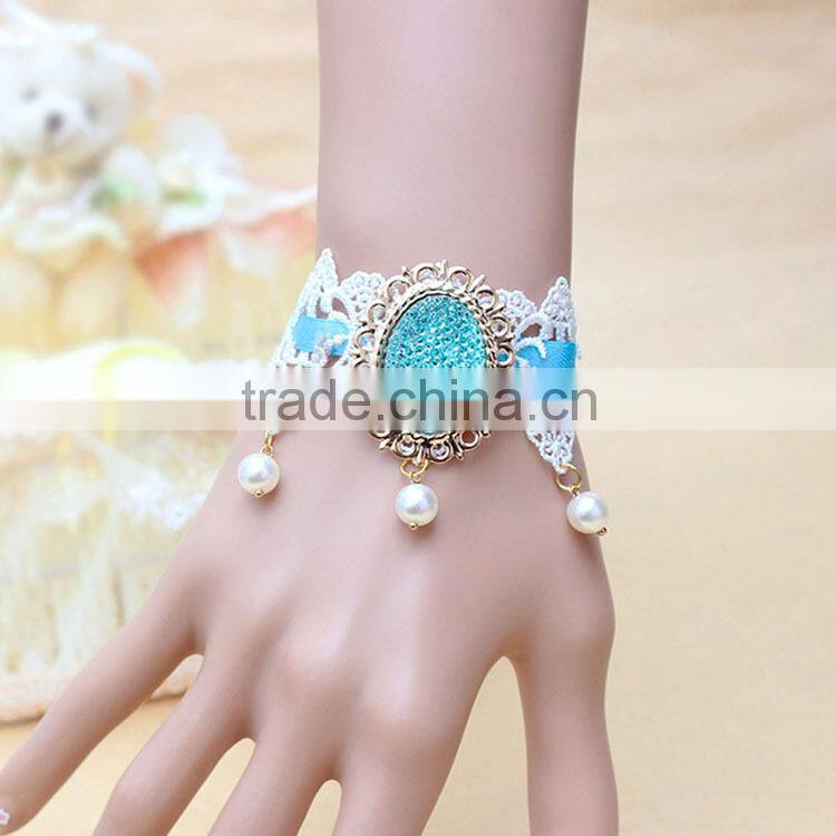europe heart black lace imitation diamond jewelry