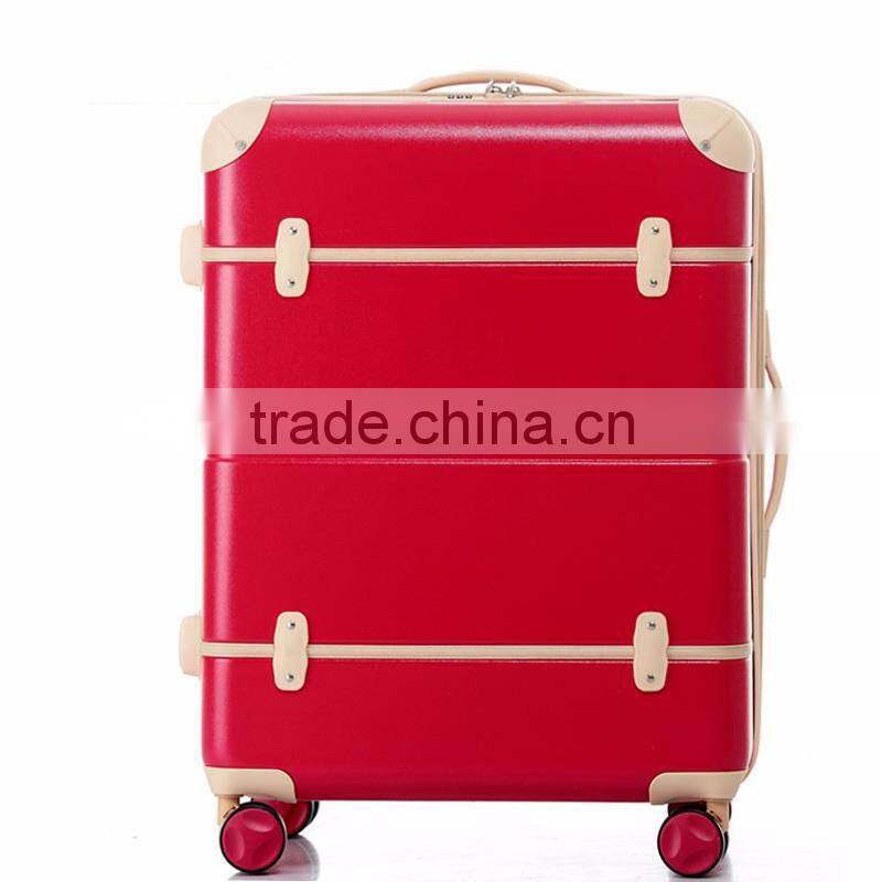 ABS PC Vintage Luggage Airport Luggage Trolley Vintage Suitcase