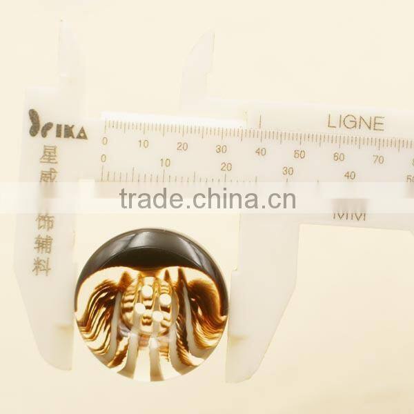 big transparent resin hole fancy button for coat