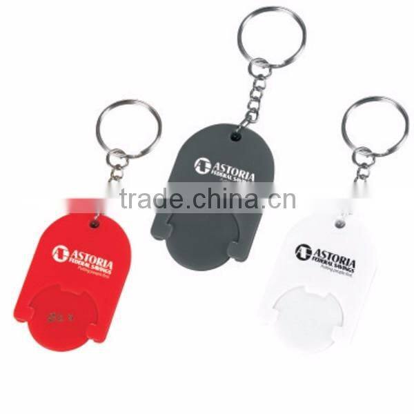 Plastic 25mm 2.5cm 2 Coin canadian shopping cart coin key chain