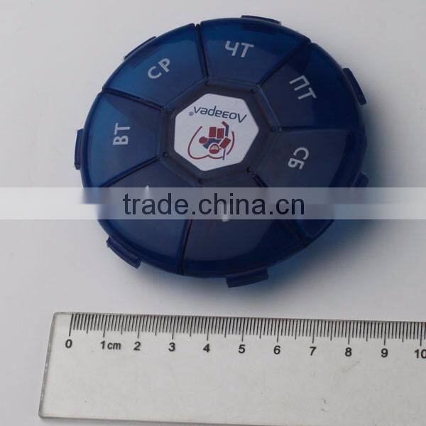 Round Easy Open Pill Box for Old People