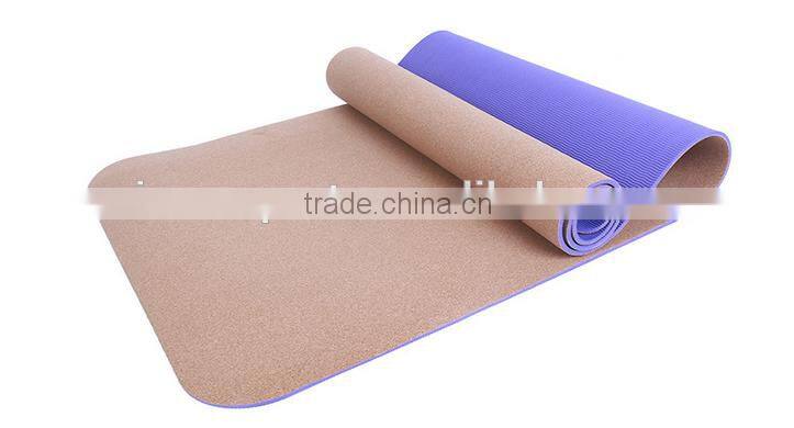 New design hot selling CORK TPE yoga mat customized