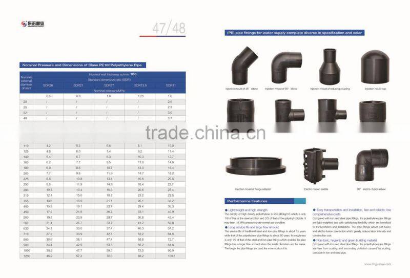 small diameter water pe pipe