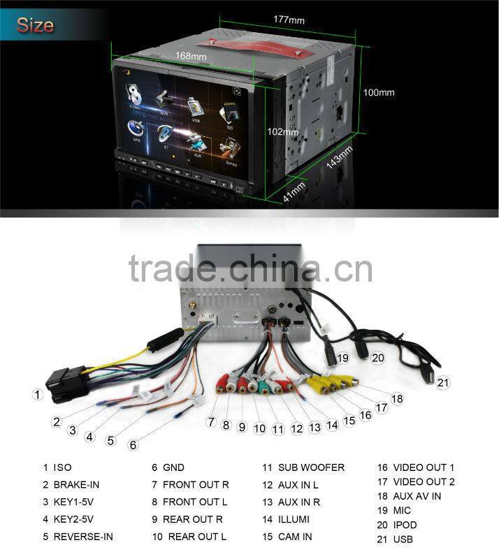 Direct Factory 7 inch 2 din in Car DVD Player